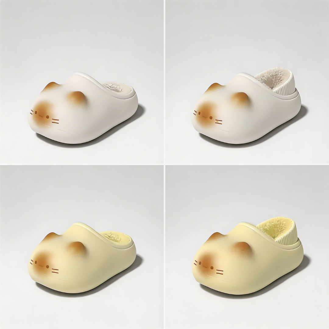 Zapatillas con huellas de gato